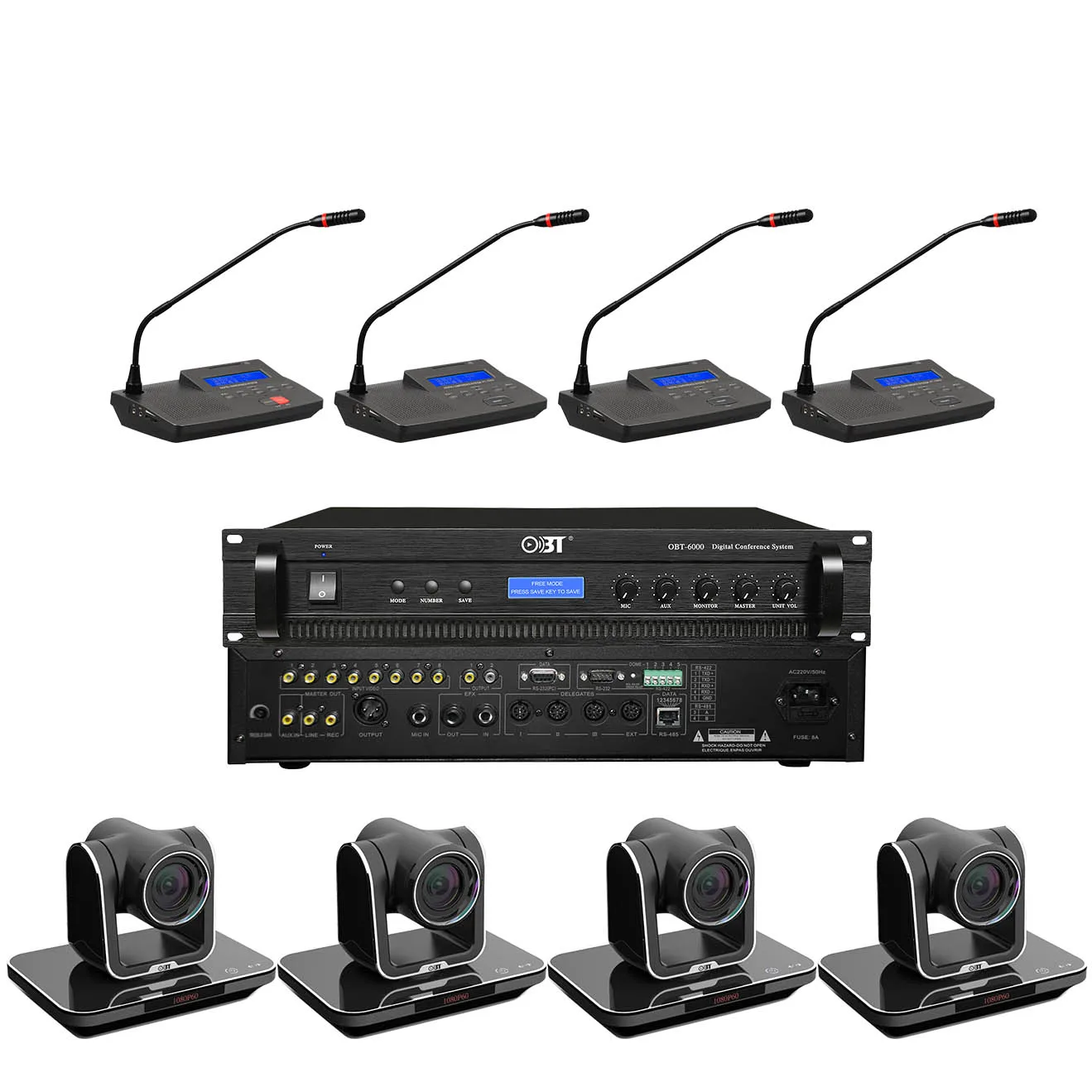 Digital Conference System Discussion+Vote Function Main Processor Gooseneck Microphone