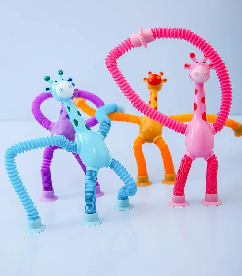 Description Picture 3 of itemNew Suction Cup Telescopic Tube Giraffe Variety Shape Stretch Tube Giraffe Educational Furniture for Display home  Decoration
