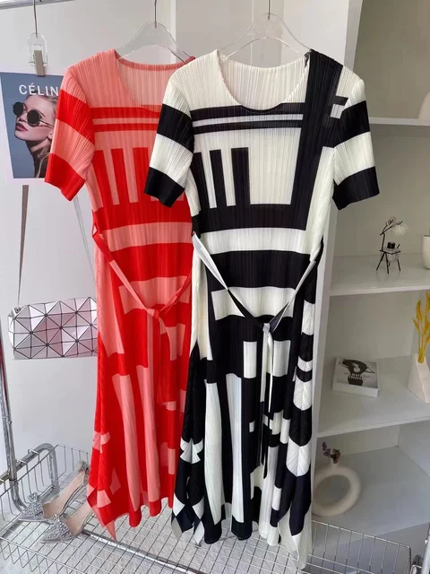 Issey Miyake Pleats Please Dress | Long Sleeve Miyake Pleat