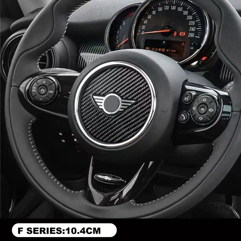 자동차 액세서리 BMW 미니 JWC 쿠퍼 F54 F53 F55 F56 R60 R57 R58 R55 R56 스티어링 휠 탄소 섬유 스티커 장식 데칼
