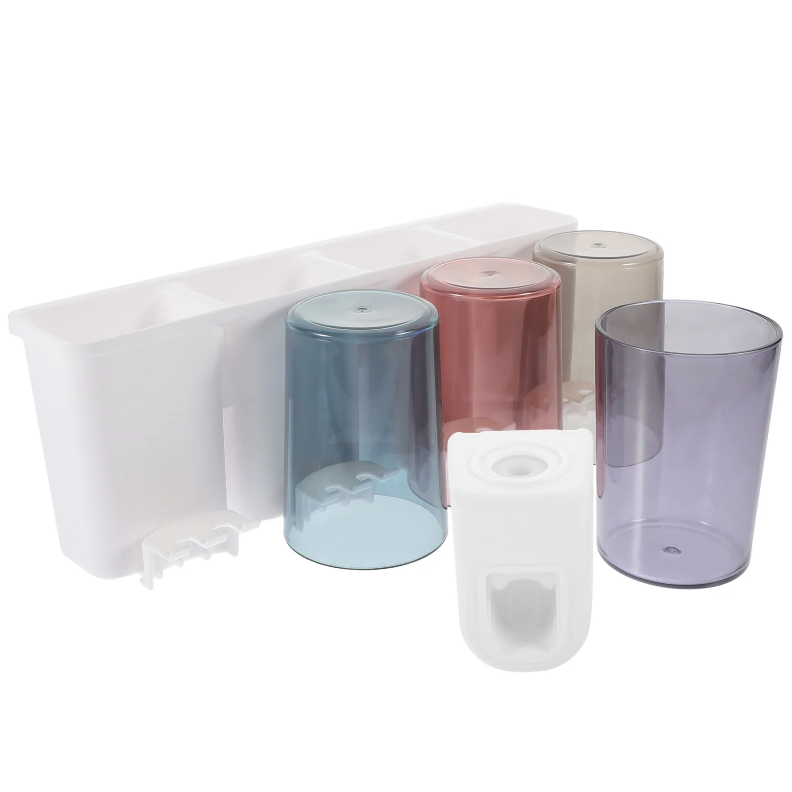 

Holder Toothpaste Mounted Shelf Wall-mounted Bathroom Dispenser