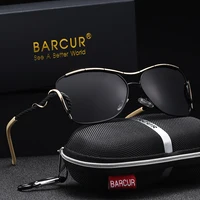 BARCUR-Lunettes de soleil polarisées vintage pour femmes, accessoires de marque à la mode, décontractées, en déclin, en métal, UV400 5