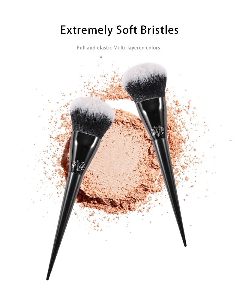 Pennello professionale per cipria trucco con setole morbide_voghion.com