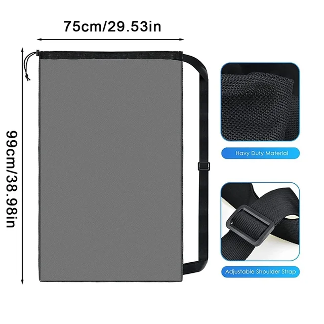 1PC 72 * 100CM Large Capacity Drawstring Drawstring Sports Bag Basketball Storage Mesh Volleyball Mesh Football Bags Accessories 6