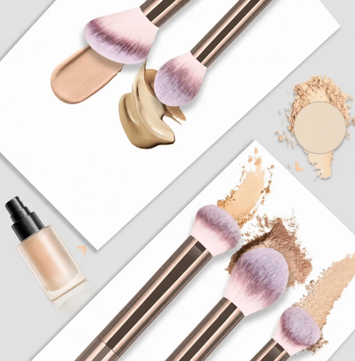 14PCS Makeup Brush Set Foundation Concealer Powder Eyeshadow Blush Brush Kabuki Blending Cosmetic Beauty Tool for Face 4.9 2 4