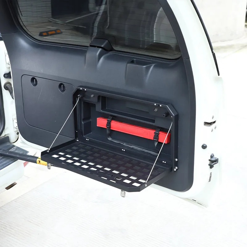 アルミニウム 合金 テールゲート テーブル リア トランク ドア テーブル ストレージ カーゴ ラック 折り畳み式 バック シェルフ 適用: ブラック AL-PP-3659 AL PIUGILH Hummer H3 テールゲートテーブル リア 折りたたみ式 カーゴ収納棚 Hummer H3 2005-2009用 アルミニウム合金  収納ラック アクセサリー ブラック