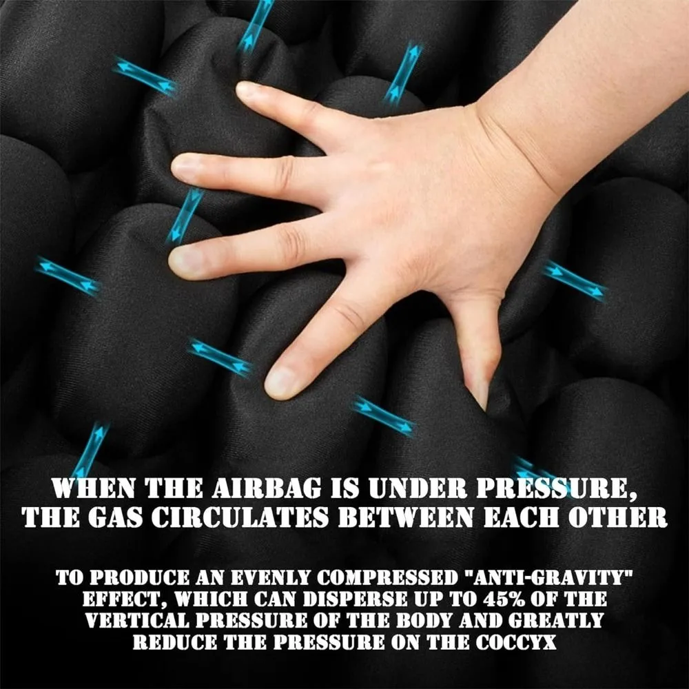 Description Picture 4 of itemNew High Rebound 3D Air Cell Seat Cushion Anti-Slip Anti-bedsore Inflatable Seat Cushion Portable Lightweight Air Bags Cushion