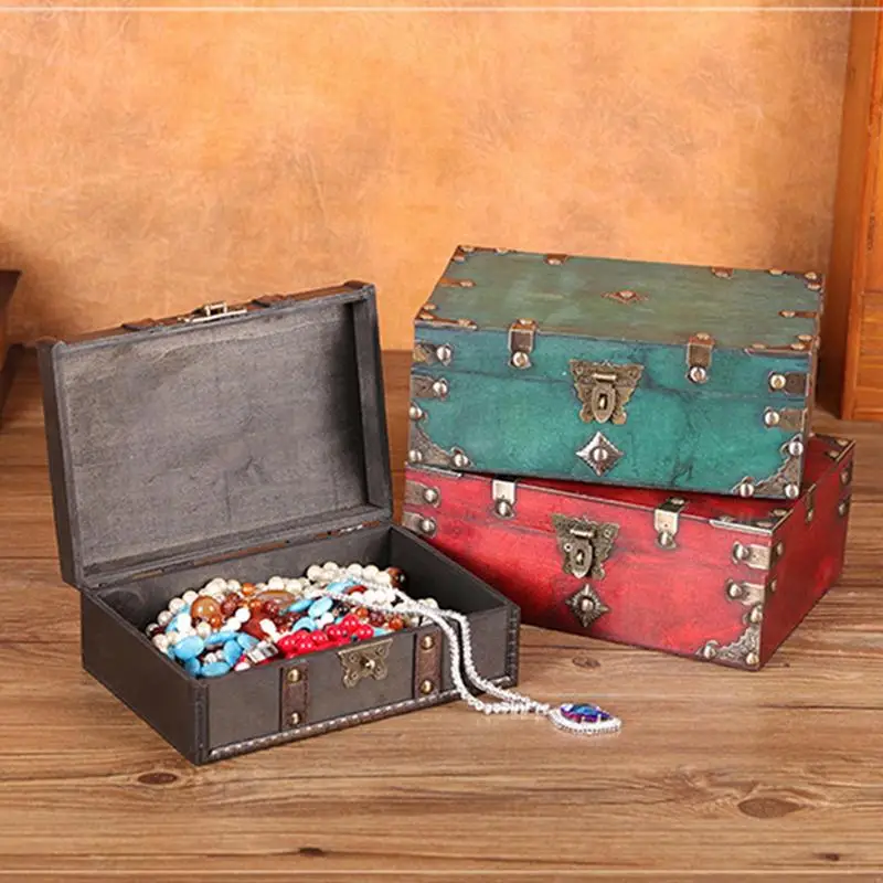 

Jewelry Organizer Box Ring Exquisite Necklace Decorative Storage Containers With Lock Embroidery Craft For Earring Organizer Box