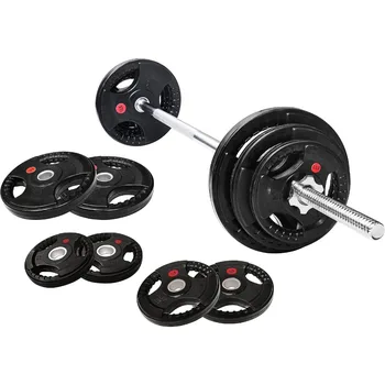 Cast Iron Weight Plate Set with Bar 1