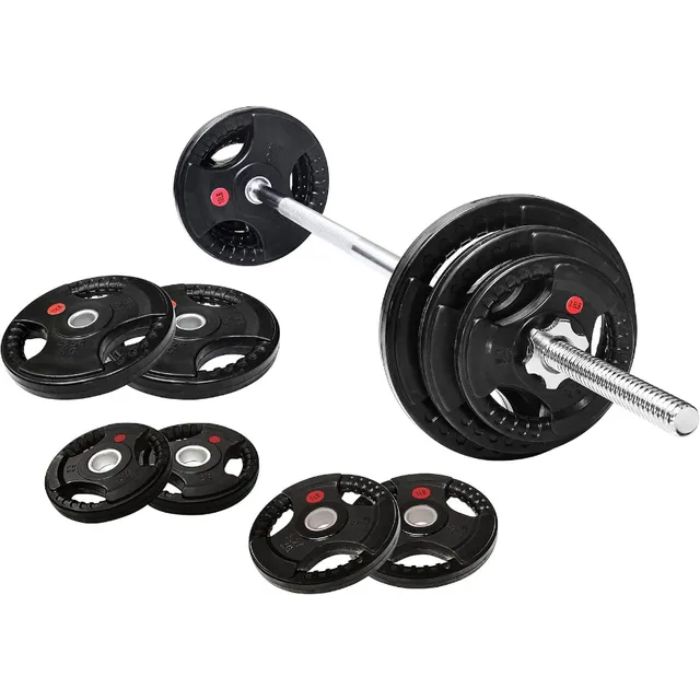 Cast Iron Weight Plate Set with Bar 1
