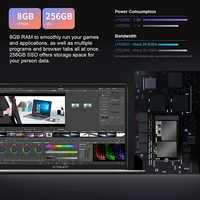 10715-775b5a.jpg Pc portable F7 Plus de 14,1 pouces, avec processeur Intel Celeron N4100, 8 go/12 go