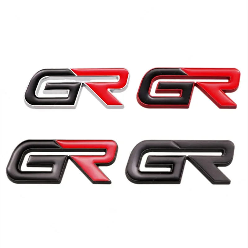 3D 금속 GR 자동차 전면 그릴 엠블럼 배지 후면 트렁크 스티커 데칼 For Toyota GR Gazoo Sport C-HR RAV4 Mirai Avensis Prado Prius