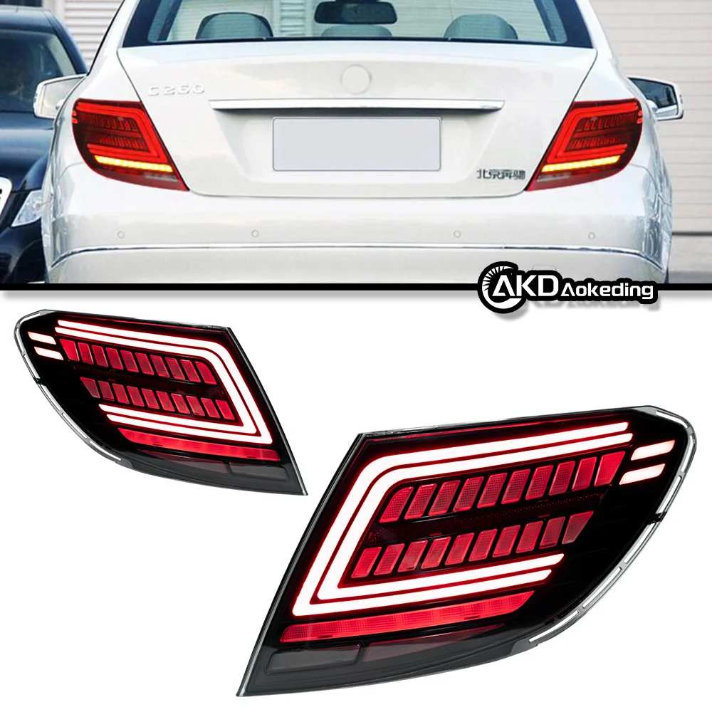 

Tail Light for W204 C200 2007-2013 C260 Taillights Rear Lamp LED DRL Running Signal Brake Reversing Parking light Facelift