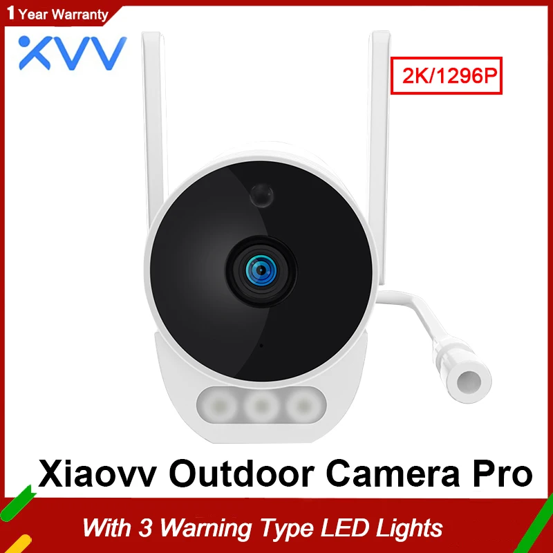 Smart Outdoor Camera 2K 1296P Waterproof AI Humanoid Detection Webcam WIFI Infrared Night Vision Video Camera for Mi Home APP