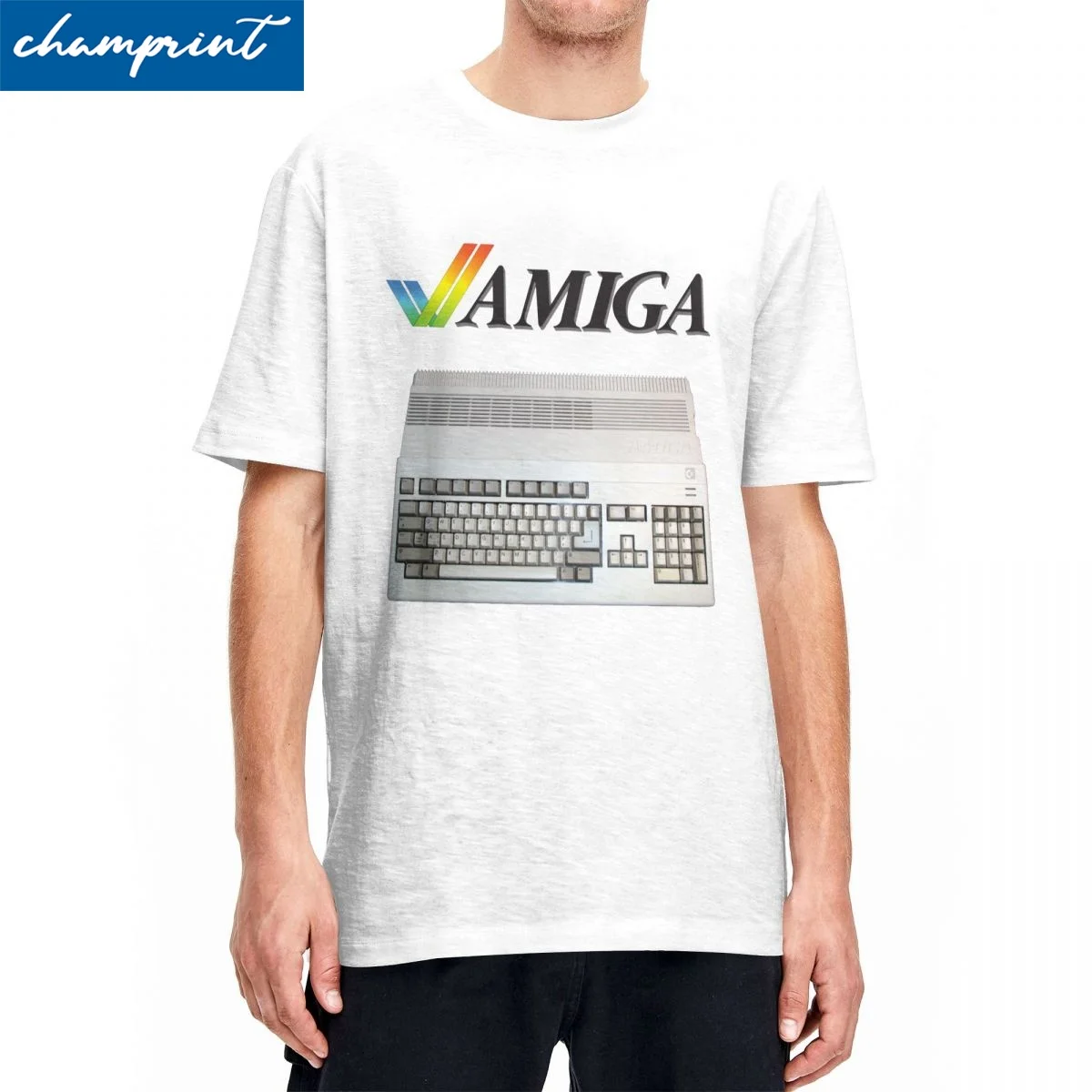 Retro Computer C64 Amiga 80S Nerd T-Shirt A 16 Bit Uomo Donna Commodore 64 Geek 100% Cotone Tees Girocollo Manica Corta Abbigliamento