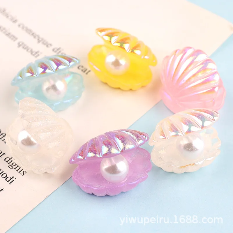 Kawaii Cartoon Funny Noctilucent Pearl Shell Clogs DIY Jewelry Glow In The Dark Accessories 6 Pcs For Adults Kids Gifts Girl Toy elf toy accessories