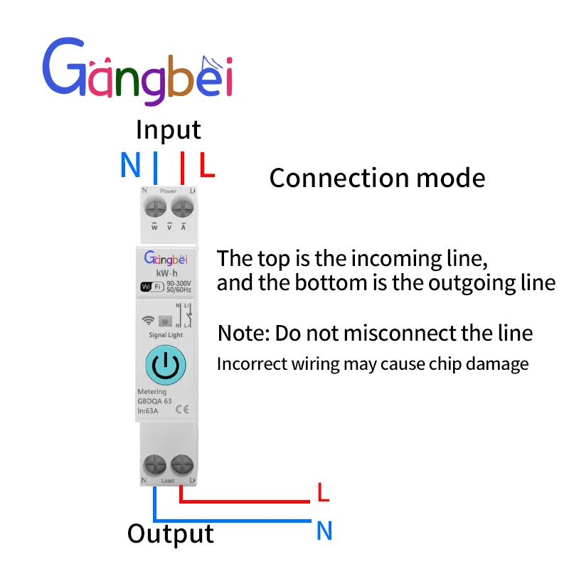 TUYA WiFi Smart Circuit Breaker 1-63A Over Current Under Voltage Protection Power Metering Wireless Remote Control Switch GBDQA