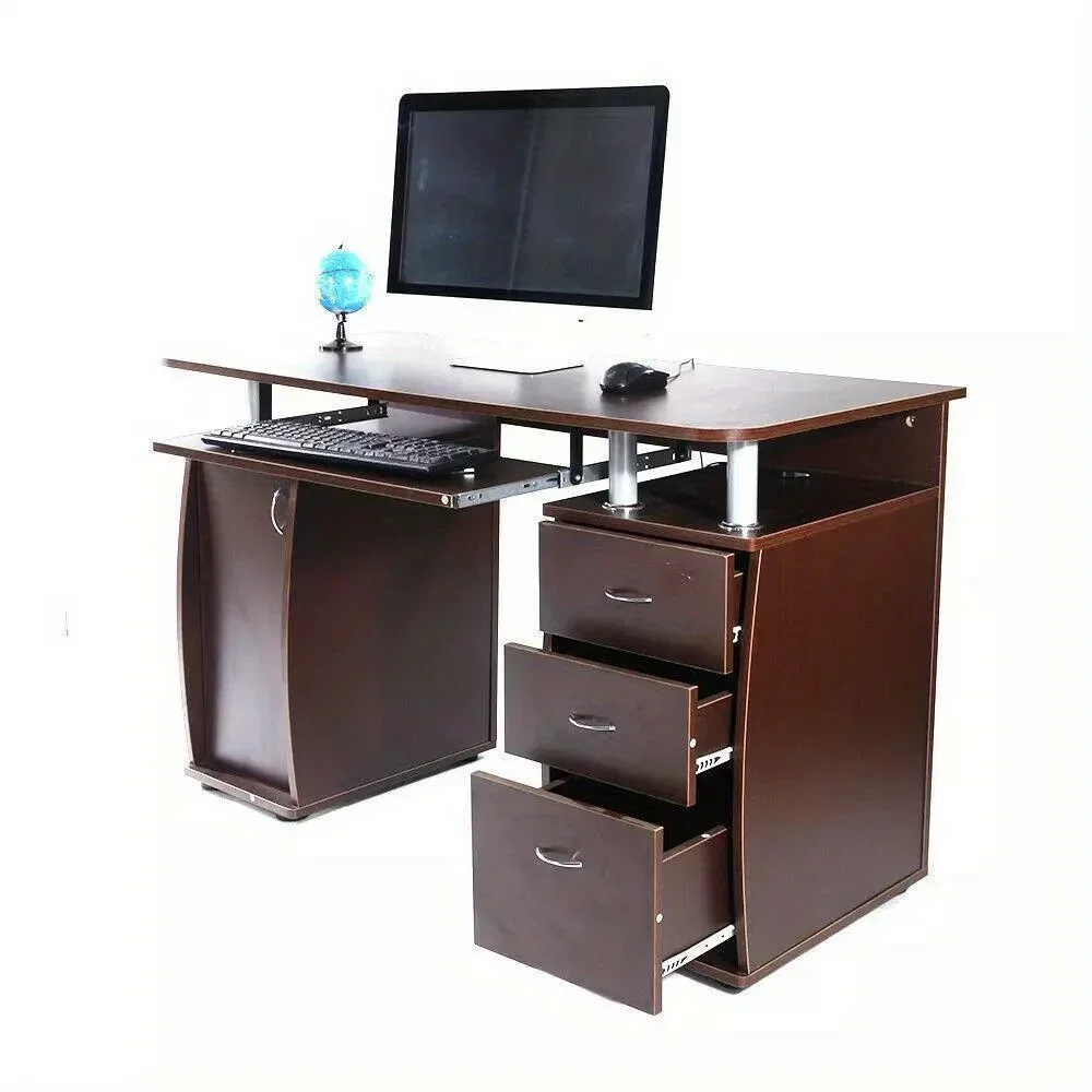 Wood Computer Desk PC Laptop Study Table Workstation Home Office Furniture 5