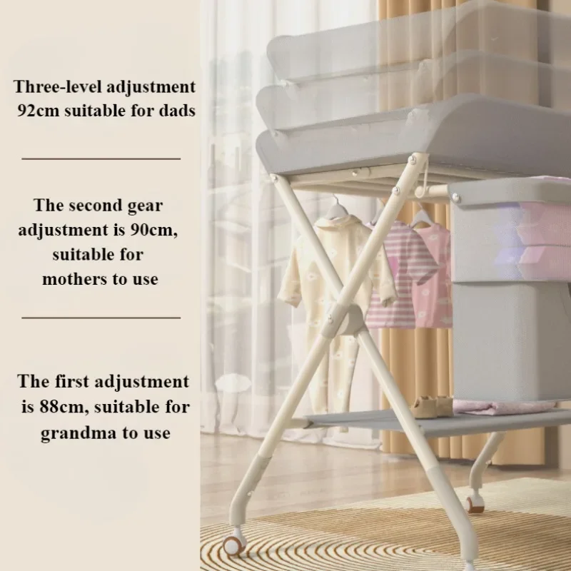 Portable Baby Multifunction Diaper Conversion Table Care Desk Diaper Table Nursing Adjustable Foldable Newborn Care