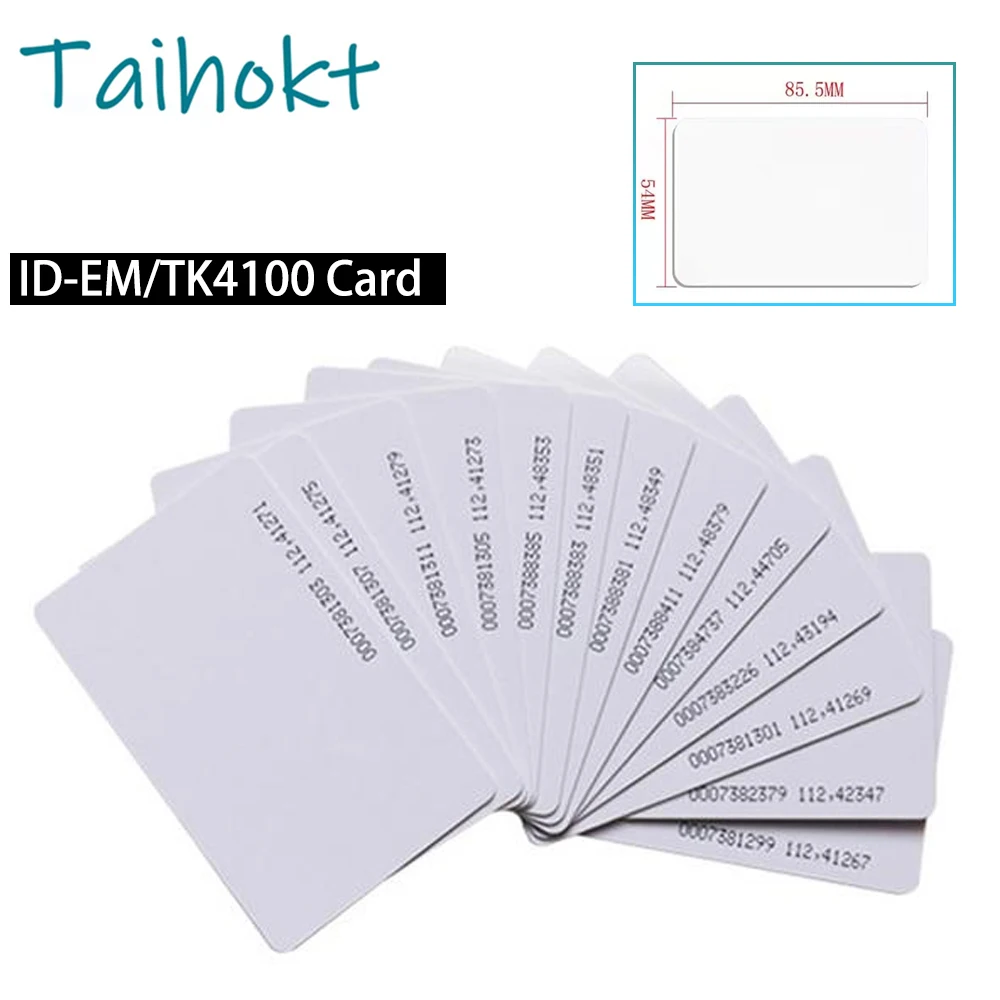 

5/10PCS EM4100 Read Only Authorization Card TK4100 Key 125Khz Access Control Badge ID Smart Chip Token 0.8MM RFID Tag