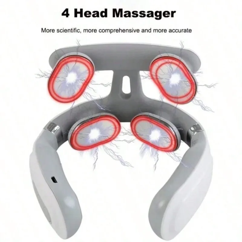 Portable Smart Neck & Shoulder Massager - USB Rechargeable, Lithium Battery