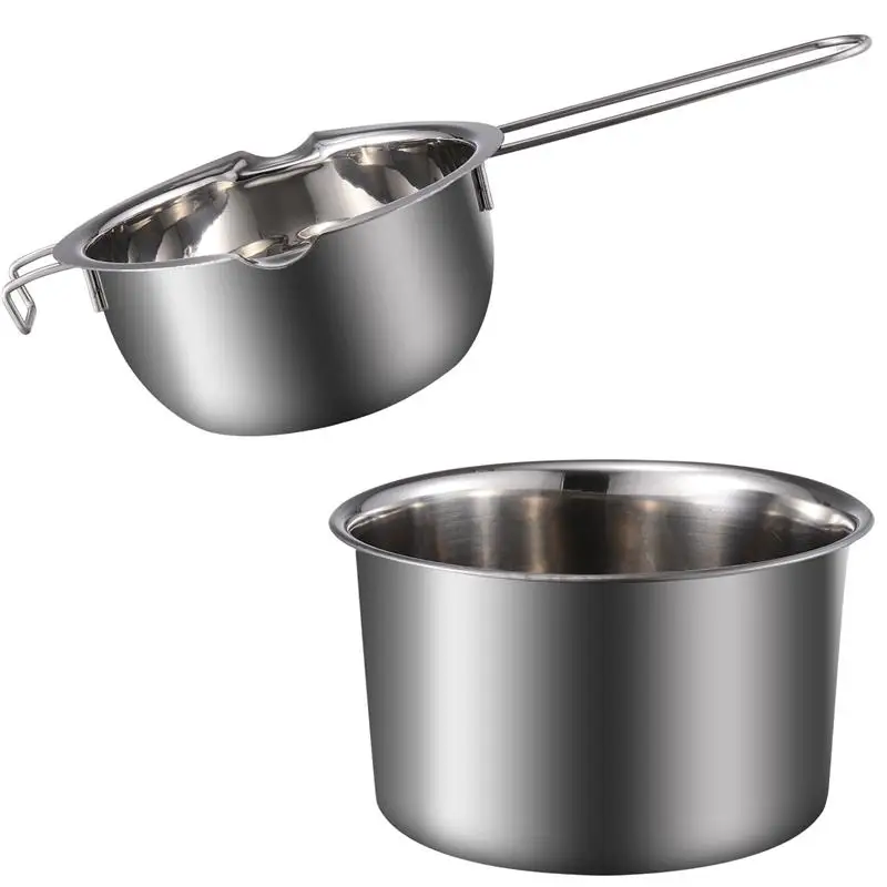Description Picture 6 of itemDouble Boiler Pot Stainless Steel Chocolate Pot Nice Chic Fine Safe Wax Melting Pot Cheese Melting Pot Chocolate Melting Pot