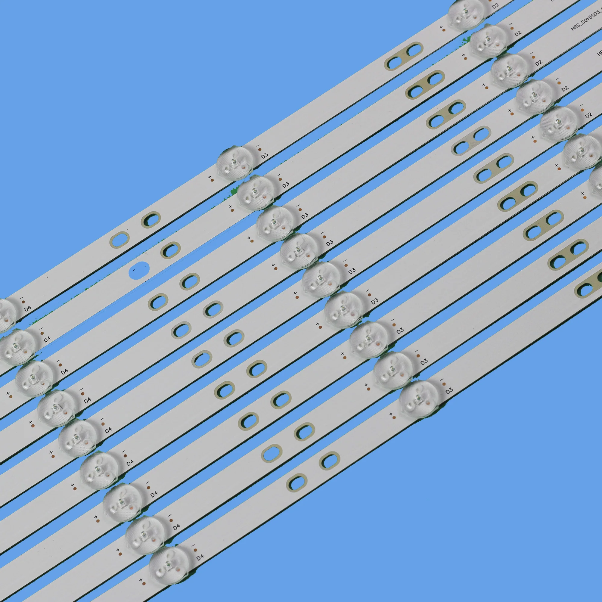New LED Backlight strip 5 lamp HRS_SQY55D3_5X9_2W_MCPCB 12mm_V1 for PLED5544U HV550QUB-F5A RCA RNSMU5545 K55DLY8US