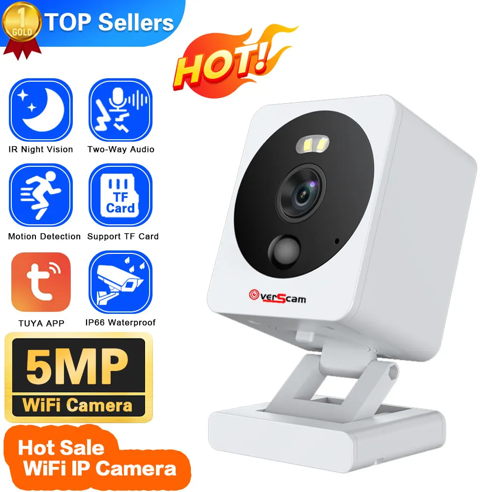 Tuya Smart Mini Wifi Ip Camera Indoor Wireless Home Security Ai Human Detect Cctv Surveillance Block Camera 5Mp Impermeabile