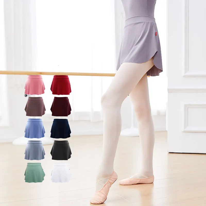 Ballet Skirts for Woman Dance Skirt Dress Black Ballet Tutu Ballerina Dancewear Side Split Ballet Short Skirt fairy tutu double layer embroidery embroidery korean mesh elastic belt skirt adult dandelion ballet dance skirt