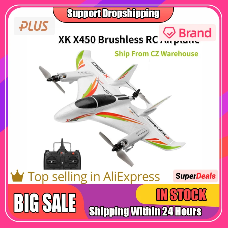 

2,4g 6ch Wltoys Xk X450 3d/6g Радиоуправляемый вертикальный взлет светодиодный Радиоуправляемый планер фиксированные крылья радиоуправляемый самолет Модель Rtf радиоуправляемая игрушка для детей