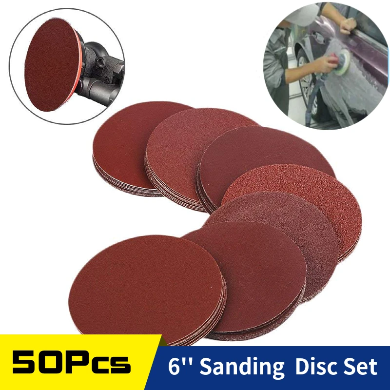 Self-Adhesive Sanding Discs 150mm 10Pk Grit 120 Aluminium Oxide Quality 