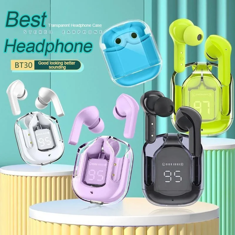 N27 Tws Wireless Bluetooth Headset Transparent Headphones ENC Power Digital Display Stereo Sound Earphones for All Smartphones 5