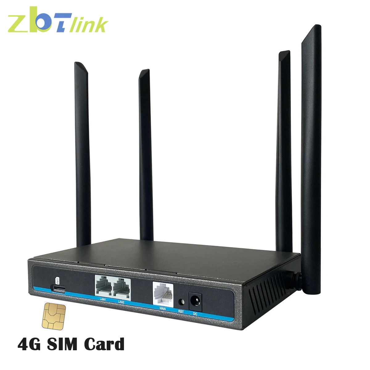 Zbtlink Router Wifi 4G Ad Alta Velocità Sim Card All'Interno Modem 300Mbps 2 * Lan Openwrt Antenna Internet Per Casa Wireless Lte Roteador