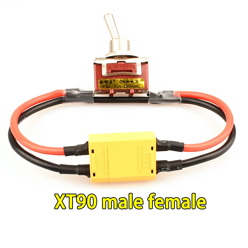 대전류 고부하 스위치 XT30 XT60 XT90 T 플러그 전원 켜기-끄기 토글 스위치 RC 비행기 ESC 모터 연결 어댑터