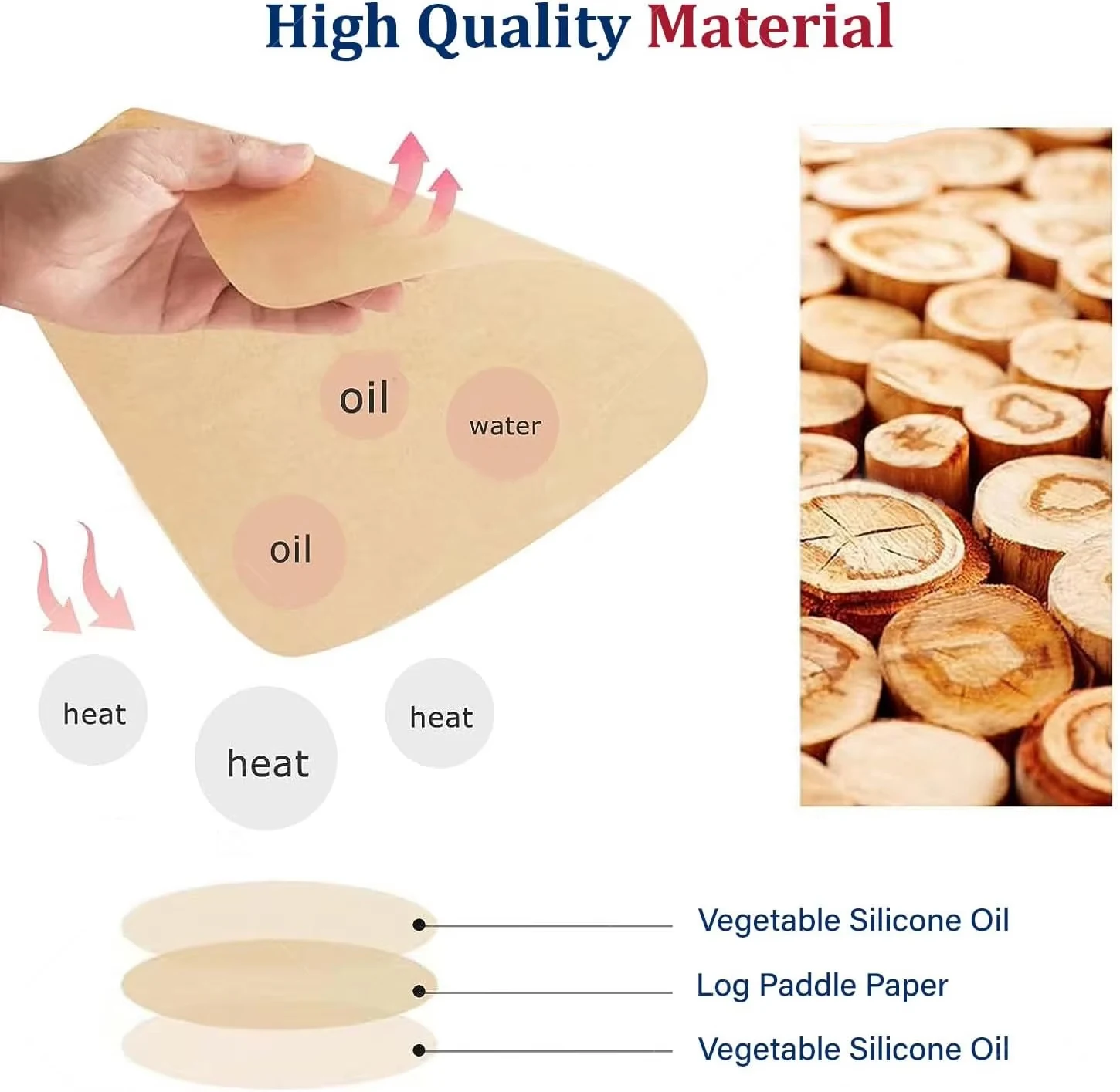 Air Fryer Cooking Baking Paper for Ninja Dual XL foodi AF300 AF400 AF451 Disposable Paper Liner Mold Grill Accessories