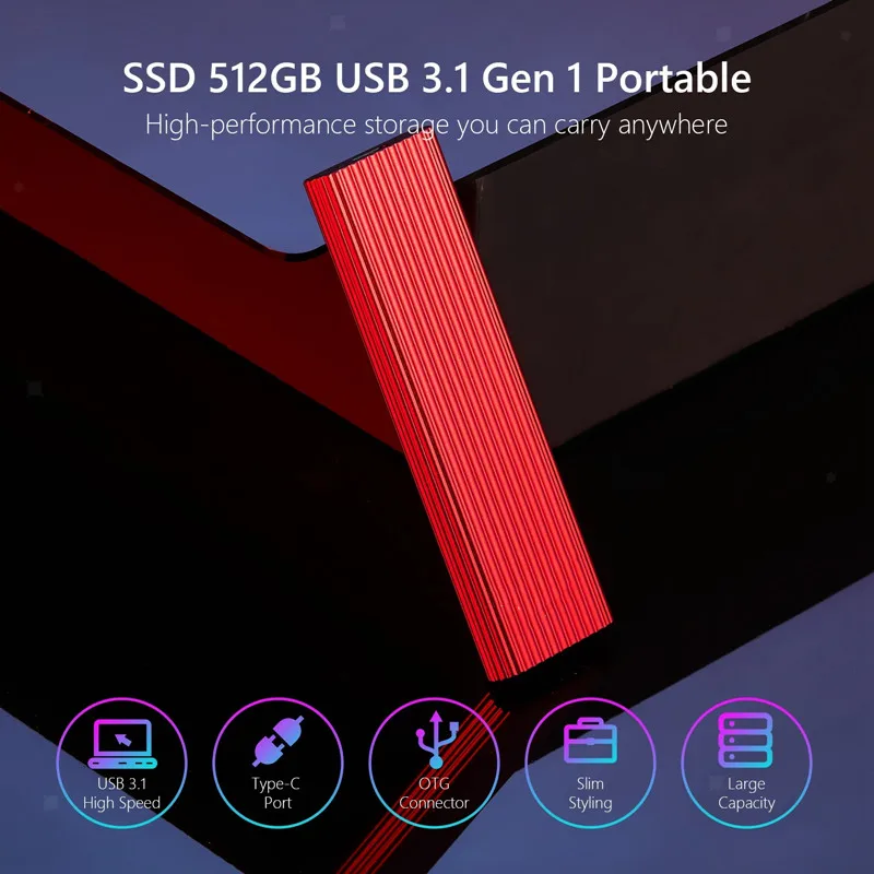 외장 하드 드라이브, 휴대용 SSD 외장 솔리드 스테이트 드라이브, USB 3.1 하드 디스크, PC, Mac, 휴대폰용 고속 저장 장치, 64TB
