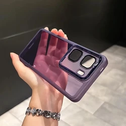 Transparent Soft Silicone TPU Phone Case with Full Lens Camera Protection for IQOO Neo 11 (Purple)
