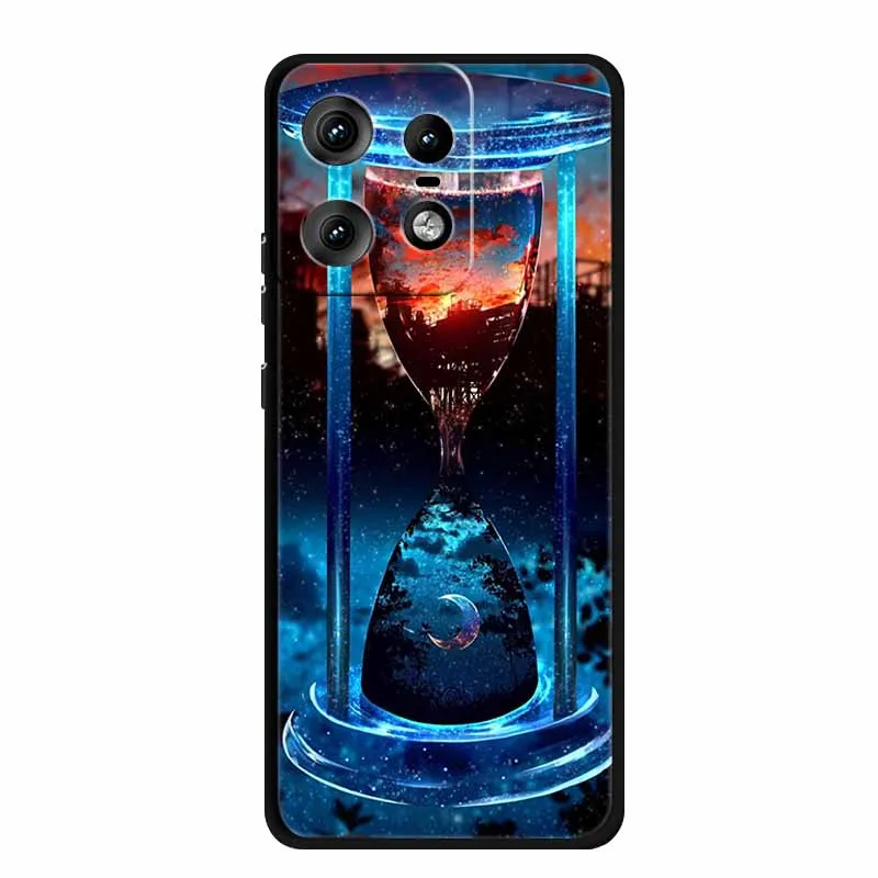 Charming Cat Design Soft TPU Silicone Phone Case - Painted Back Cover for Motorola Moto Edge 50 Pro 5G 2024