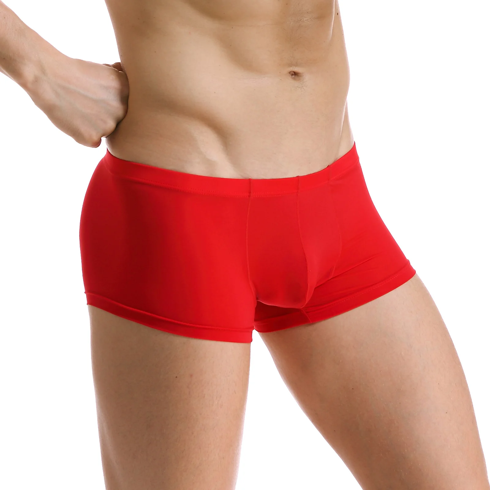 5er-Pack Höschen Herren Boxer Sexy Unterwäsche Eisseide Boxershorts Mann Ultradünne männliche durchsichtige Unterhose Boxershorts 5er-Pack – Detail 29