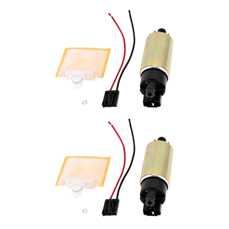 

2X 120L/H High Performance Car Electric Gasoline Fuel Pump & Strainer Install Kit For TOYOTA / Ford / Nissan / Honda