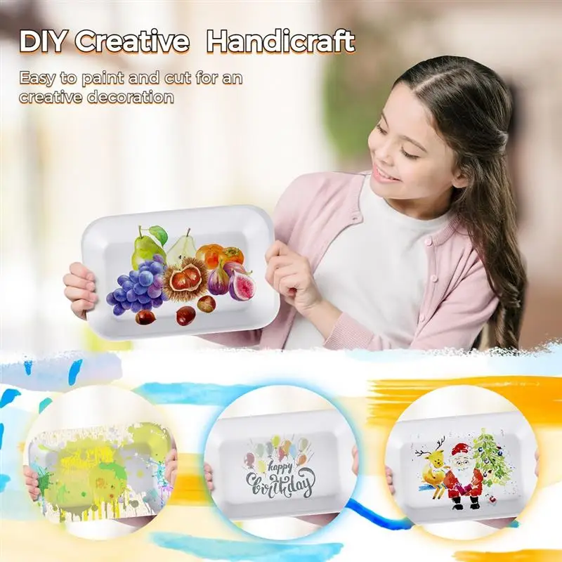 Crafts Foam Trays Disposable Food Trays 60Pcs