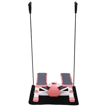 Steppers for Exercise Stair Stepper with Resistance Bands Mini Stepper Hydraulic Fitness Stepper with LCD Monitor Pink 2