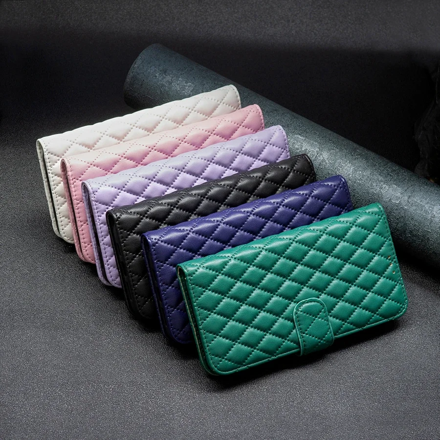 Compact Magnetic Flip Wallet with Card Slot - Leather Case