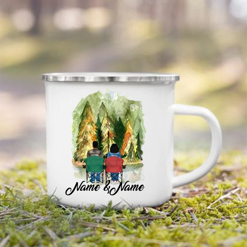 Personalized Camping Mug Enamel – Happy Campers – Yeh Gift