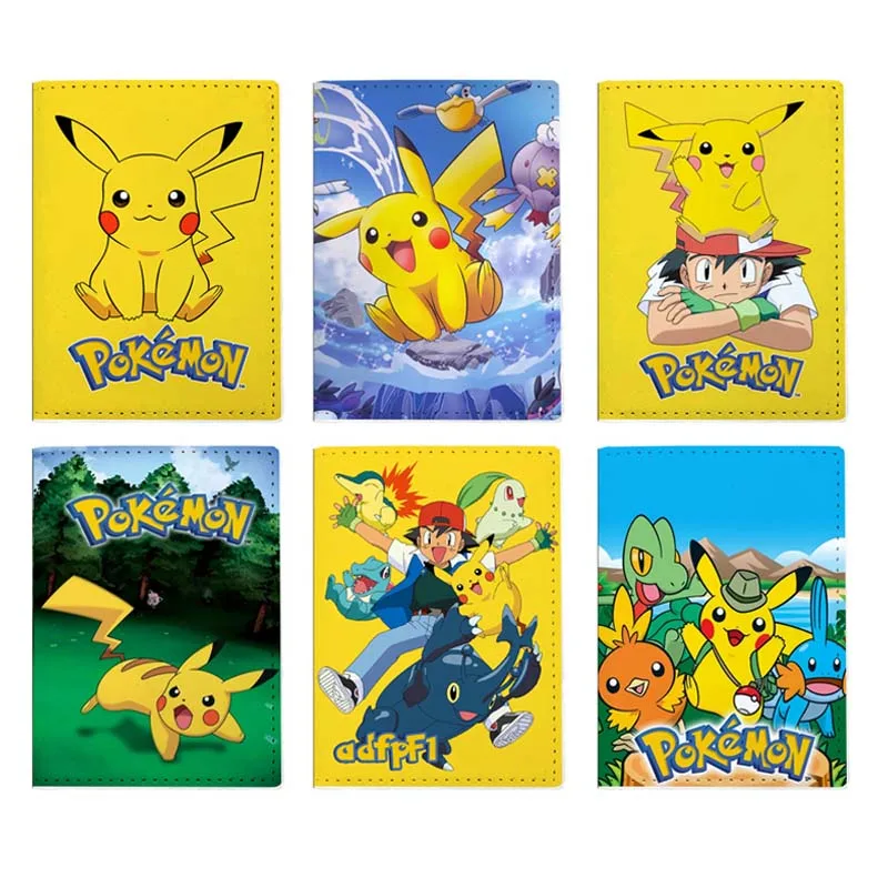 Pokemon Passport Cover Holder Case Card ID Travel Accessory 3D PVC Print  Leather