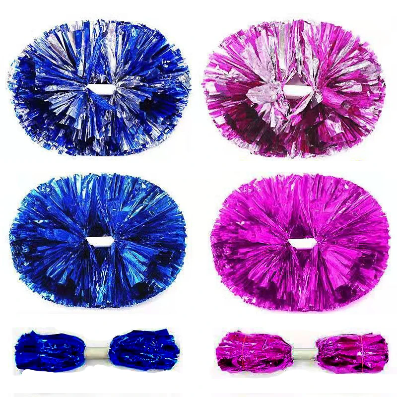 Cheerleading Pom Poms 10 Pcs Handle Style Team Sports Pompom Cheerleading Big Match Pom Club Dance Props Bouquet Game Cheering Decorator Flower