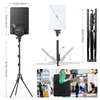 2pack Photography Lighting Kit,24inch Large Bi-Color LED Video Light Panels With Lighting Tripods For Youtube Videos Shooting 4