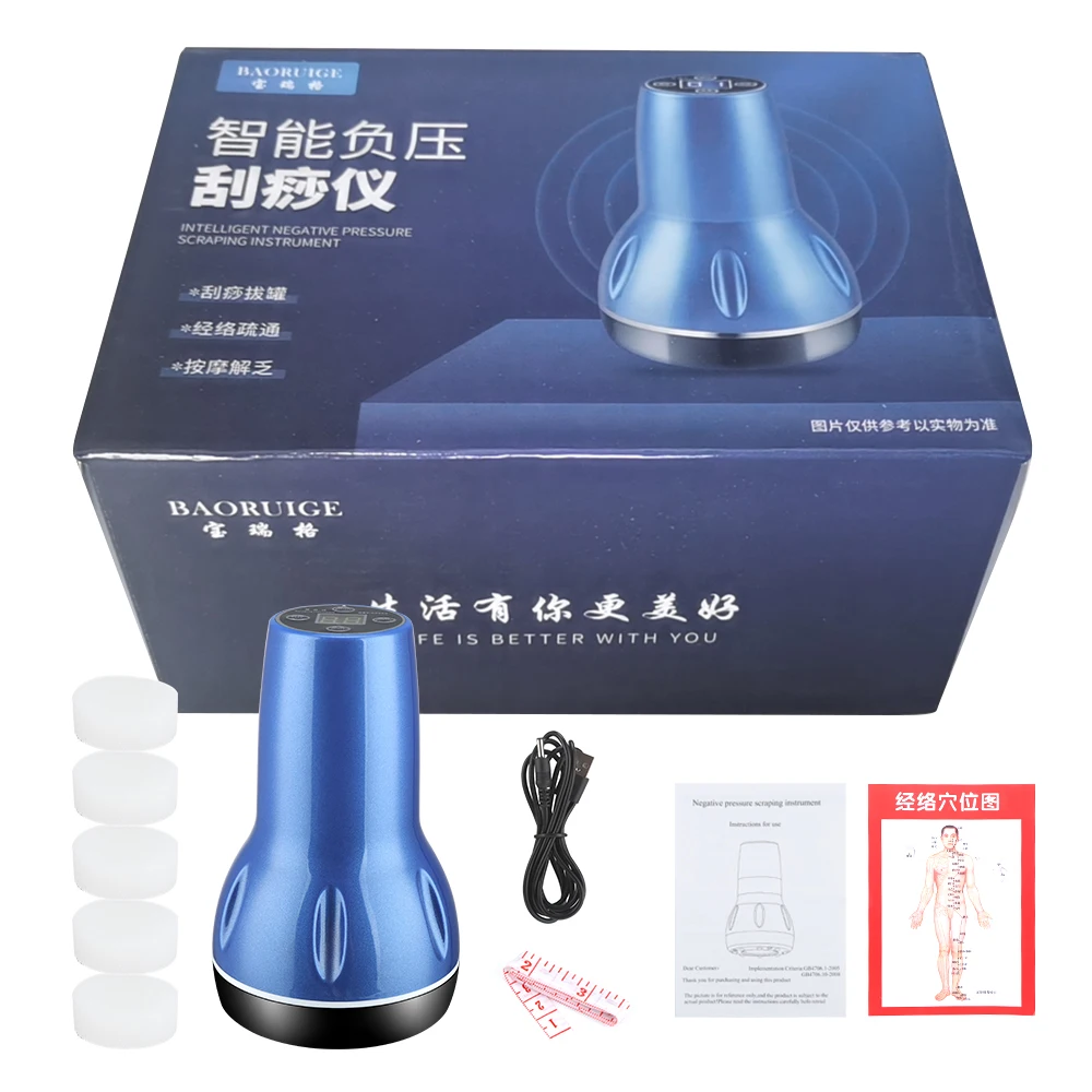 

Guasha Cupping 9 уровней всасывания ручной Электрический скрапки ручной скрапер массаж терапия отрицательным давлением горячий сжимающий нагрев