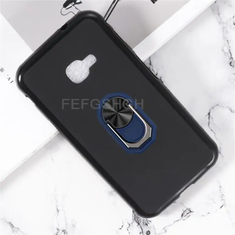 For Samsung Galaxy Xcover 4 G390F SM-G390F 5.0" Back Finger Ring Soft TPU Silicone Case For Galaxy Xcover 4S Phone Cover 3
