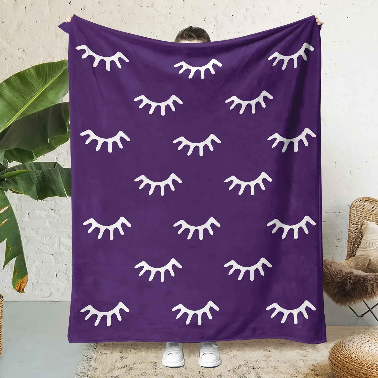 Eyelash Flannel Air Conditioning Flannel Blanket, Digital Printing Blanket, Sofa Cover Blanket, Home Leisure Blanket 3